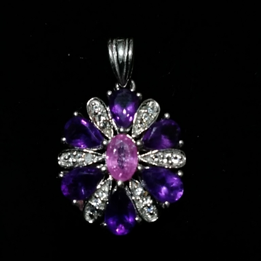 Amethyst and Sapphire Pendant Certificate of Authenticity